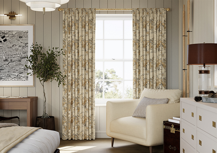 Maps, Multi - Made to Measure Curtains - Image 3